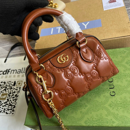 gg Matelassé Top Handle Bag Red For Women, Women&#8217;s Bags 7.5in/19cm gg