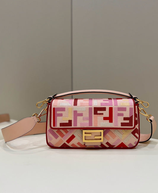 FI Baguette Bag From Lunar New Year Limited Capsule Collection Multicolor For Women, Handbags, Shoulder And Crossbody Bags 10.6in/27cm FF 8BR600