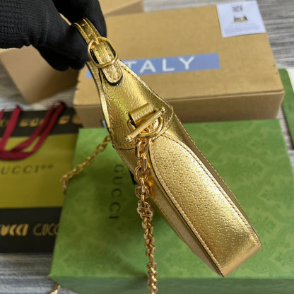 gg Jackie 1961 Lizard Mini Bag Gold For Women, Women&#8217;s Bags 7.5in/19cm gg ‎