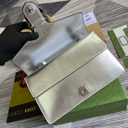 gg Dionysus Small Shoulder Bag Silver For Women, Women&#8217;s Bags 10in/26cm gg 499623 1TRBN 8173