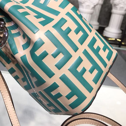 FI Mon Tresor Beige/Teal For Women, Handbags, Shoulder And Crossbody Bags 7in/18cm FF 8BS010