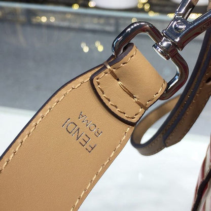 FI Mon Tresor Beige/Red For Women, Handbags, Shoulder And Crossbody Bags 7in/18cm FF 8BS010