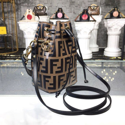 FI Mon Tresor Brown/Black For Women, Handbags, Shoulder And Crossbody Bags 7in/18cm FF 8BS010A659F13VK