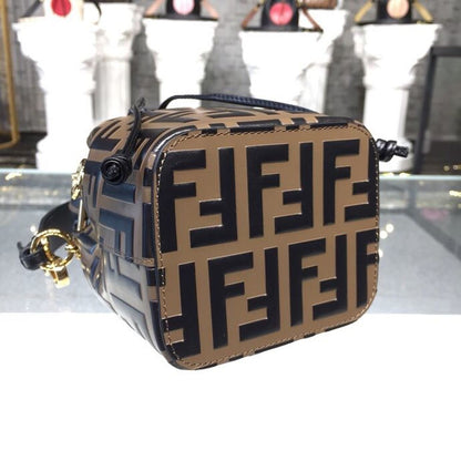 FI Mon Tresor Brown/Black For Women, Handbags, Shoulder And Crossbody Bags 7in/18cm FF 8BS010A659F13VK