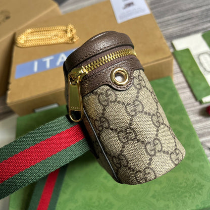 gg Ophidia Belt Bag With Web Beige/Ebony Soft gg Supreme Canvas  For Men 7.1in/18cm gg 699765 96IWG 8745