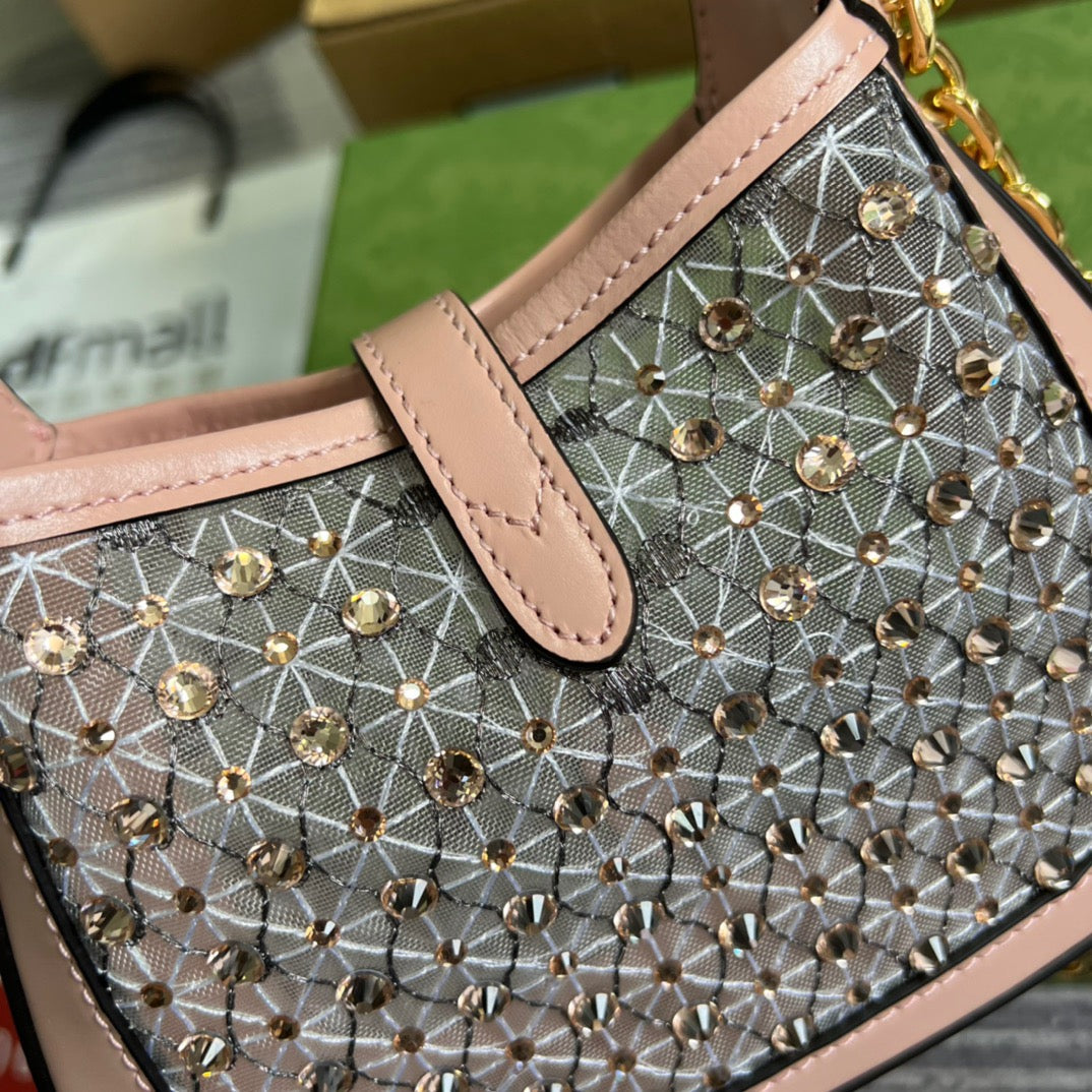 gg Jackie 1961 Mini Shoulder Bag Light Pink For Women, Women&#8217;s Bags 7.5in/19cm gg