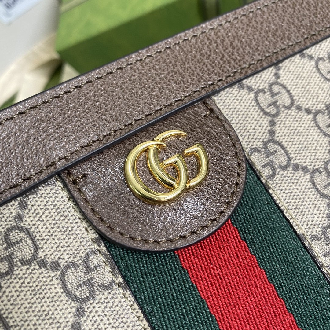 gg Ophidia gg Medium Shoulder Bag Beige/Ebony gg Supreme Canvas Green And Red Web For Women 13in/32.5cm gg 503876 K05NG 8745