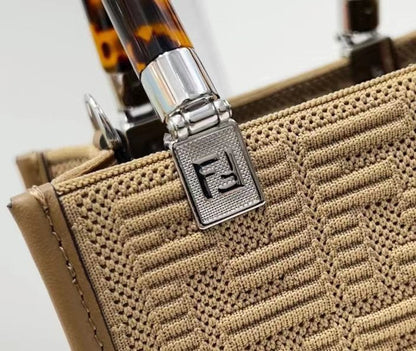 FI Mini Sunshine Shopper Beige For Women, Handbags, Shoulder And CrossBody Bags 7.1in/18cm FF 8BS051