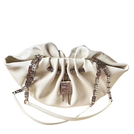 GIVENCHY SMALL KENNY BAG IVORY FOR WOMEN 12.6IN/32CM