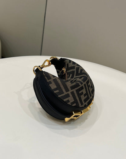FI Nano FIgraphy Brown For Women, Handbags 6.7in/17cm FF 7AS089