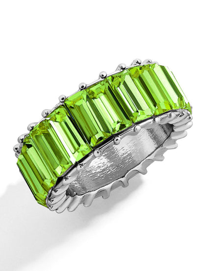 Fashionable Multicolor Rhinestone Alloy Band Ring