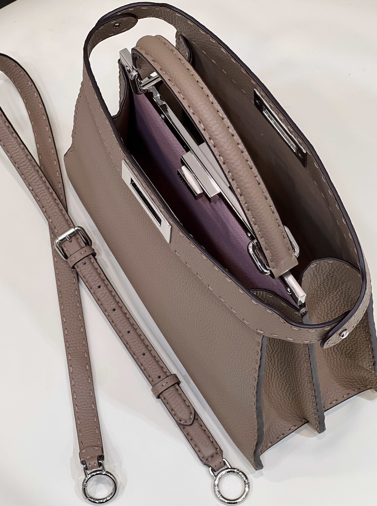 FI Peekaboo ISeeU Medium Brown For Women, Handbags, Shoulder Bags 13.1in/33.5cm FF
