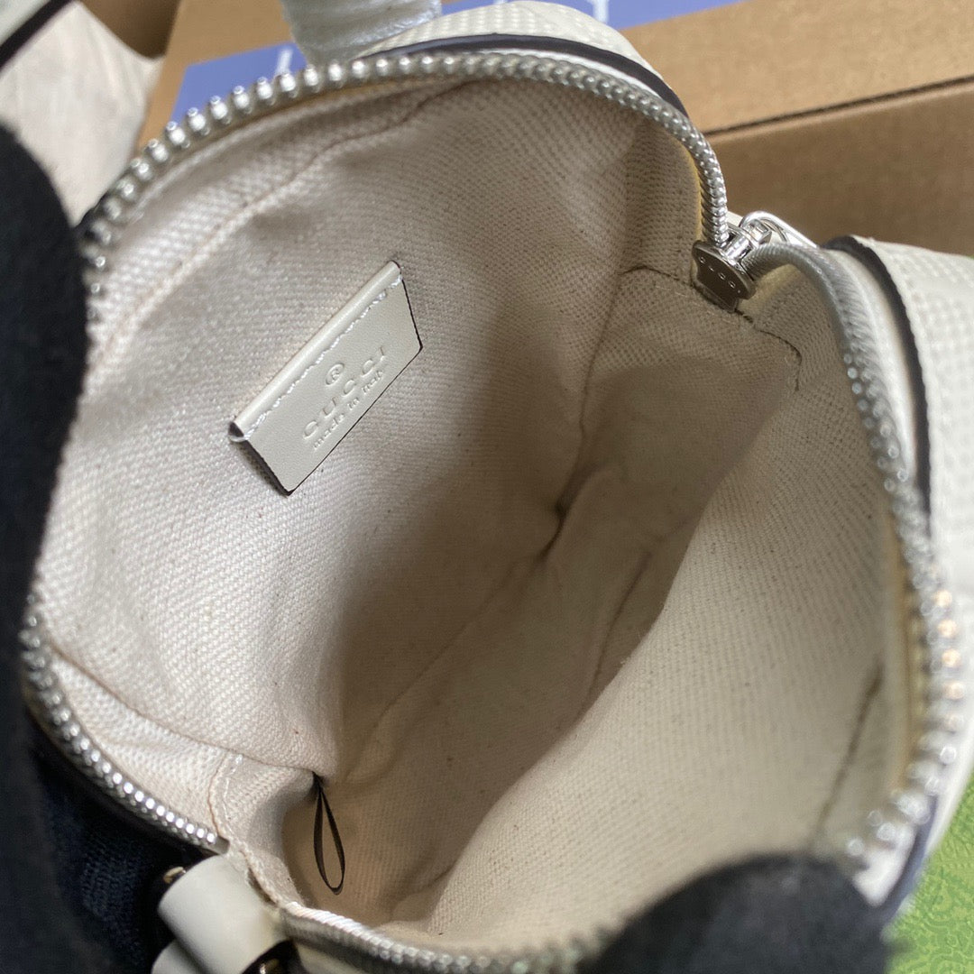 gg Embossed Mini Bag White gg Embossed For Men 6.7in/17cm gg 