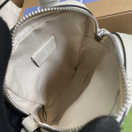 gg Embossed Mini Bag White gg Embossed For Men 6.7in/17cm gg 