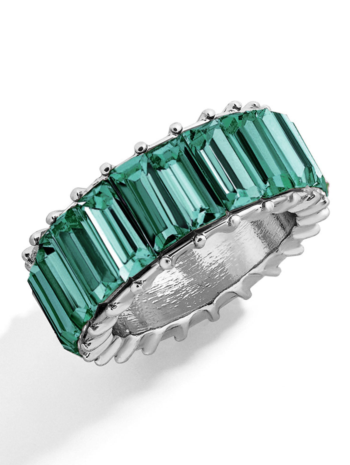 Fashionable Multicolor Rhinestone Alloy Band Ring