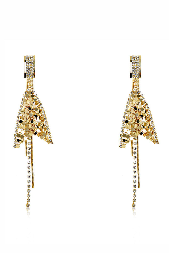 Geometric Diamond Tassels Fashion Drop Earrings