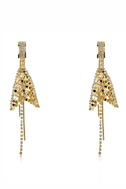 Geometric Diamond Tassels Fashion Drop Earrings