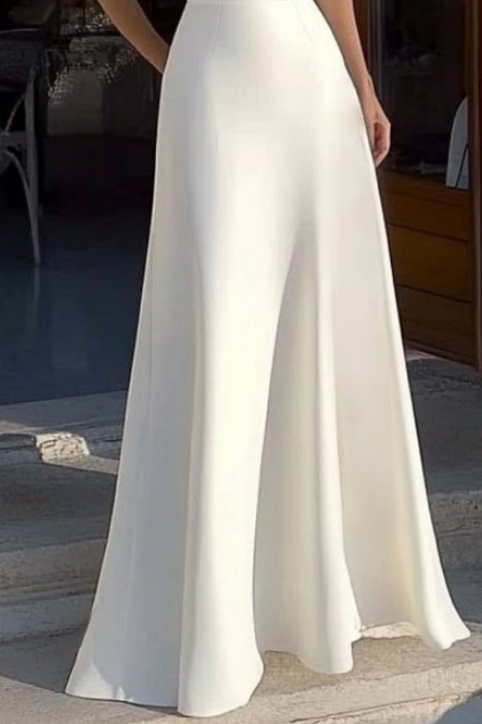 Formal Dress White Strapless Floor-Length Dress