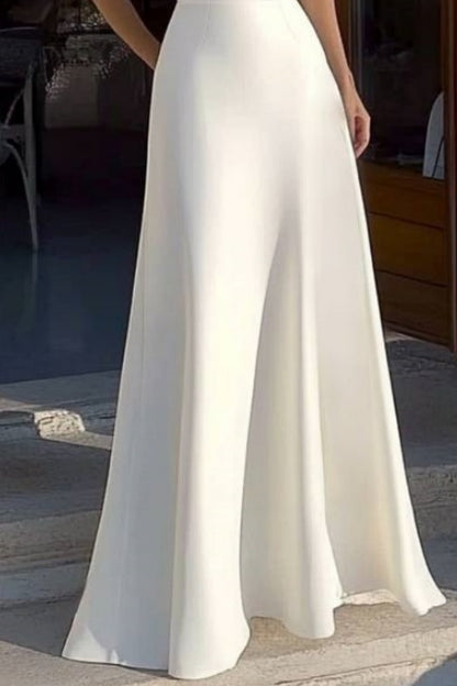 Formal Dress White Strapless Floor-Length Dress