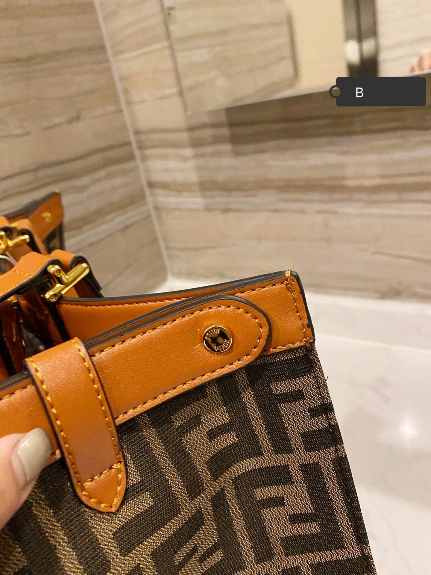 Fendi Peekaboo X-Tote Green Canvas