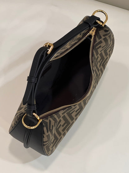 FI FIgraphy Small Brown For Women, Handbags, Shoulder Bags 11.4in/29cm 8BR798