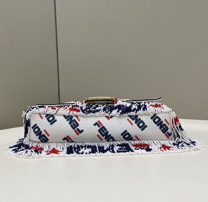 FI x FILA Mania Beaded Baguette Multicolour Bag For Woman 26cm/10in