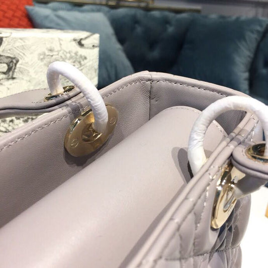 DI Small Lady My ABCBag Steel Gray Cannage  For Women 20cm/8in CD M0538OCAL_M34G