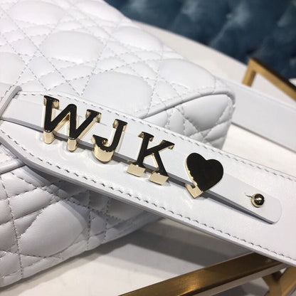 DI Small Lady My ABCBag Latte Cannage White For Women 20cm/8in CD M0538OCAL_M030