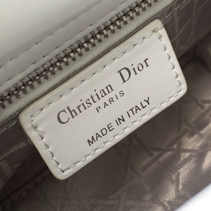 DI Mini Lady Bag White Chain Silver Hardware For Women 17cm/6.5in CD