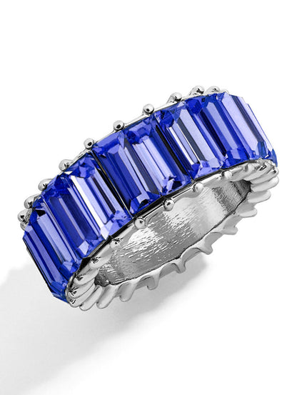 Fashionable Multicolor Rhinestone Alloy Band Ring