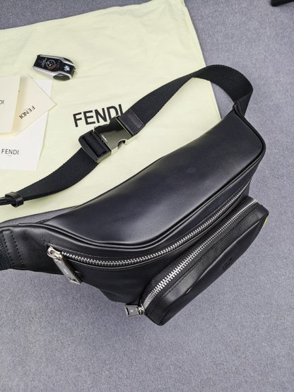 FI Little Monster Belt Bag Black/Yellow For Men, Men&#8217;s Bag 7.9in/20cm FF