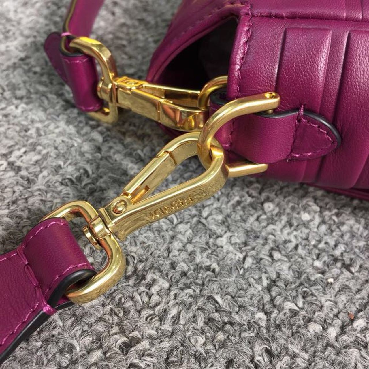 FI Baguette Nappa Purple For Women, Handbags, Shoulder And Crossbody Bags 10.6in/27cm FF 8BR600