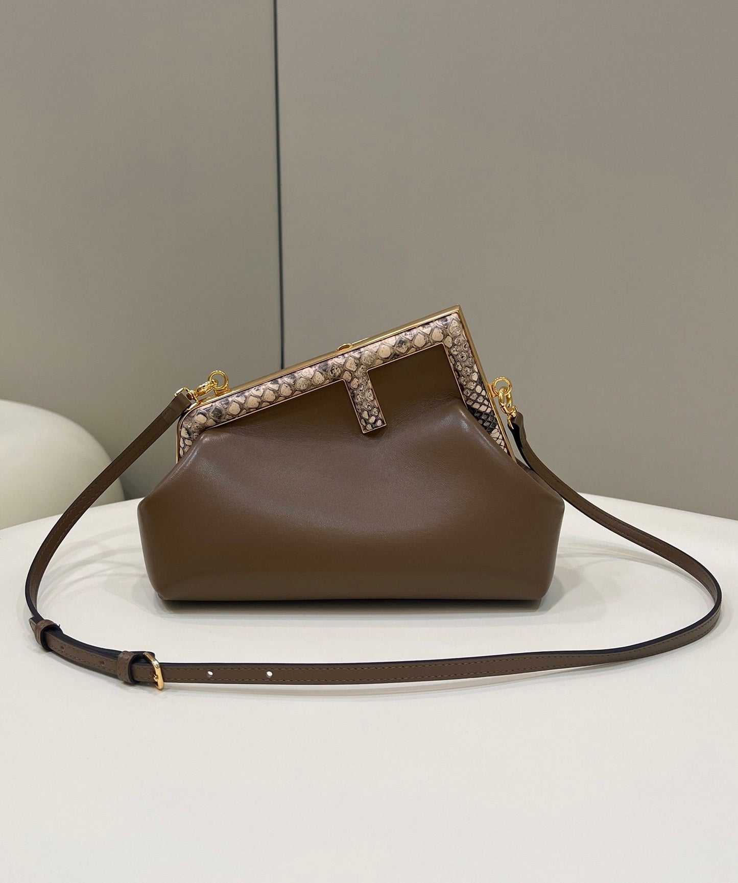FI First Small Dark Brown For Women, HandBags, Shoulder And Crossbody Bags 10.2in/26cm FF 8BP129