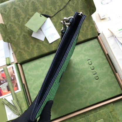 gg Beauty Case With Interlocking G Green And Blue gg Canvas For Women 12in/30cm gg