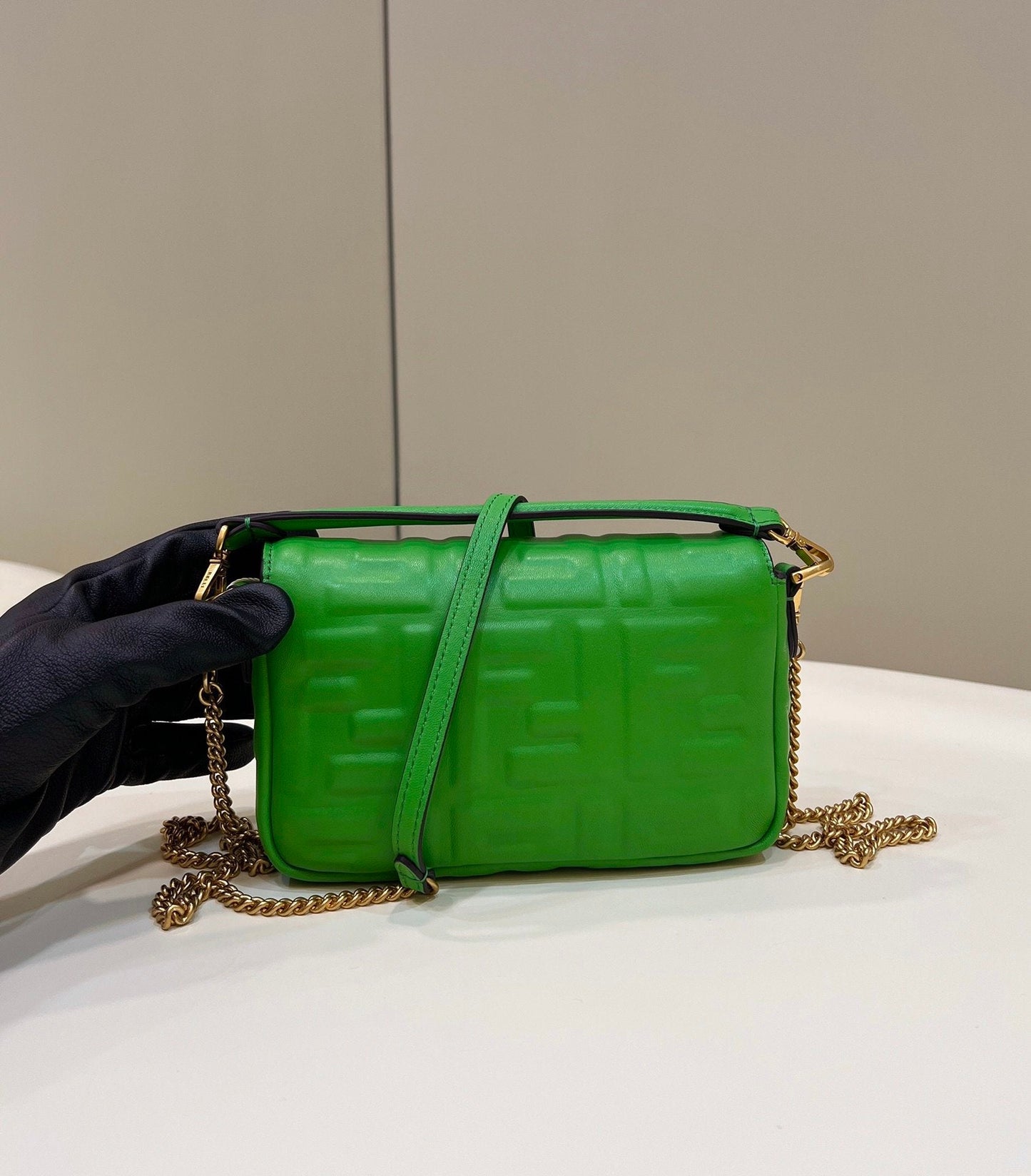 FI Baguette Green For Women, Handbags, Shoulder And Crossbody Bags 7.5in/19cm FF 8BS017