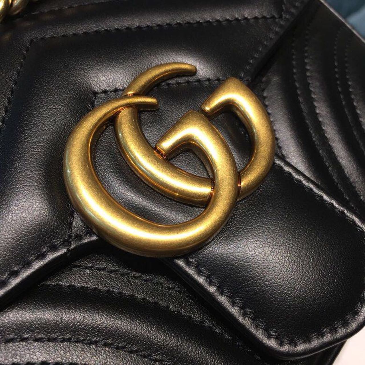 gg Marmont Matelassé Mini Bag Black Matelassé Chevron With A Heart For Women 8.5in/22cm gg  446744 DTDIT 1000