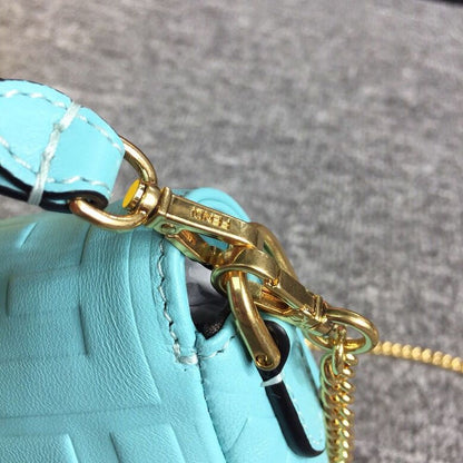 FI Baguette Nappa Light Blue For Women, Handbags, Shoulder And Crossbody Bags 7.4in/19cm FF 8BS017