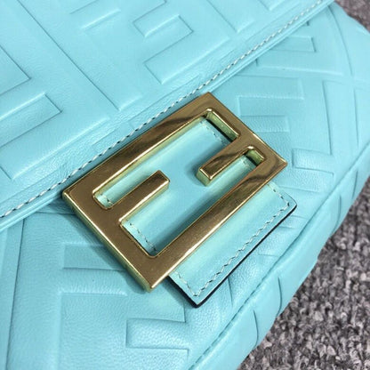 FI Baguette Nappa Light Blue For Women, Handbags, Shoulder And Crossbody Bags 10.6in/27cm FF 8BR600