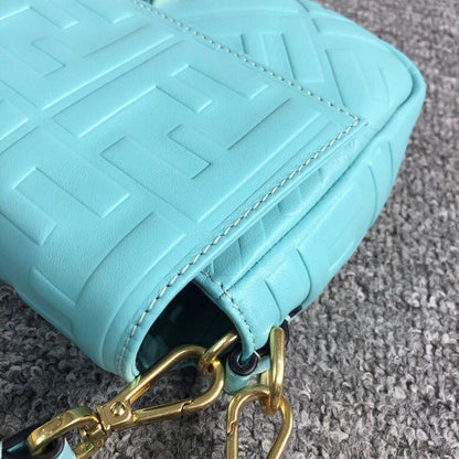 FI Baguette Nappa Light Blue For Women, Handbags, Shoulder And Crossbody Bags 10.6in/27cm FF 8BR600