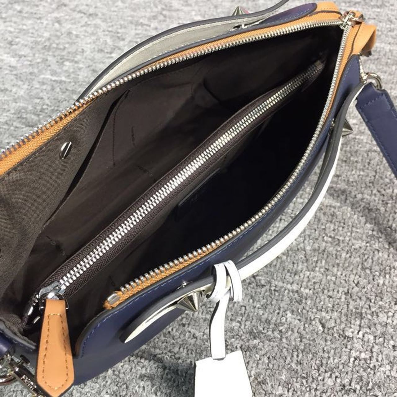 FI By The Way Medium Bag Dark Blue For Women, Handbags, Shoulder And Crossbody Bags 10.6in/27cm FF 8BL1461