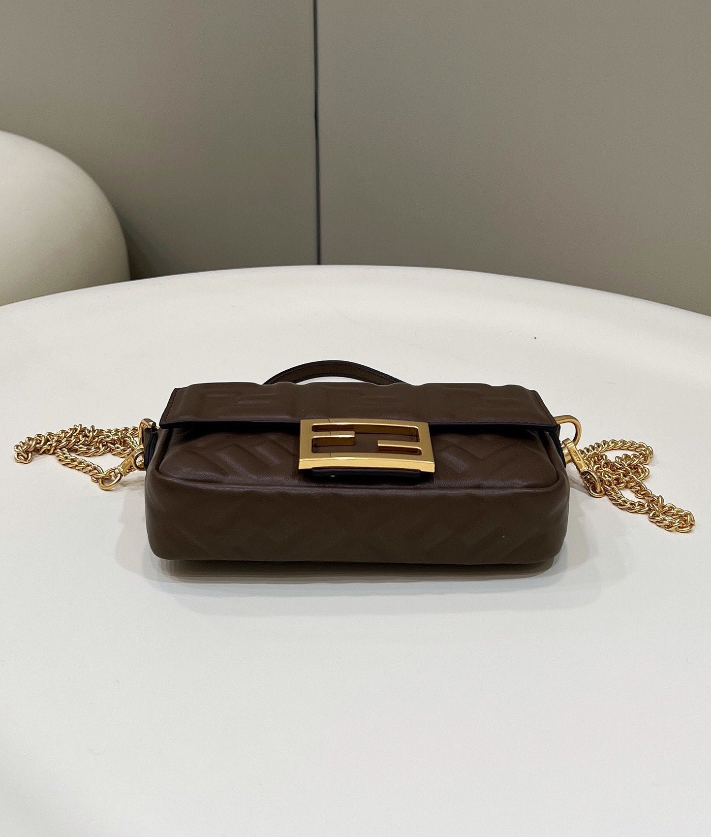 FI Baguette Brown For Women, Handbags, Shoulder And Crossbody Bags 7.5in/19cm FF 8BS017