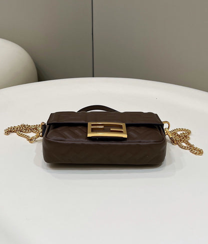 FI Baguette Brown For Women, Handbags, Shoulder And Crossbody Bags 7.5in/19cm FF 8BS017