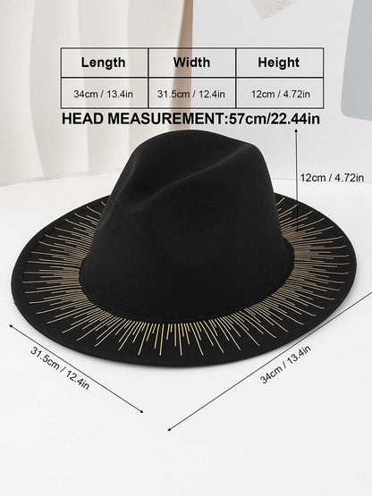 Gilded Print Black Cowboy Hat