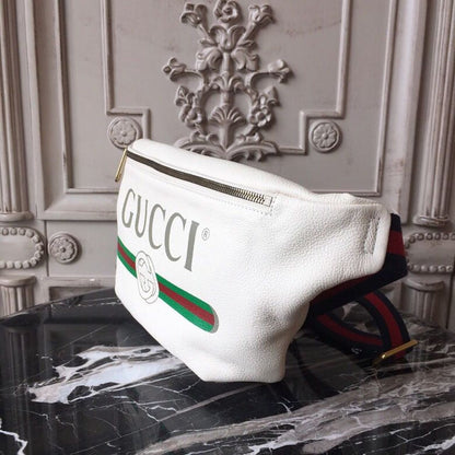 gg Coco Capitán Logo Belt Bag Cotton Linen Lining White For Men 11in/28cm gg
