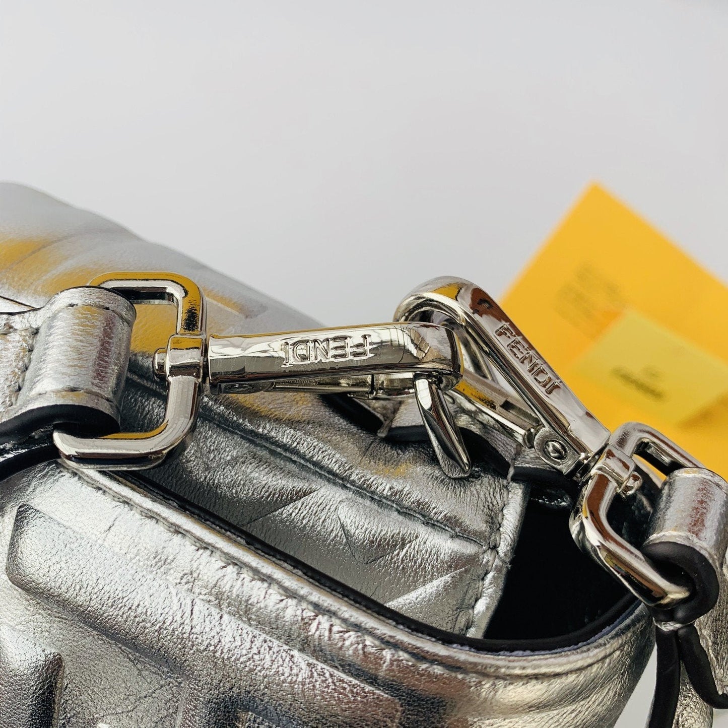 FENDI Baguette metallic shoulder bag