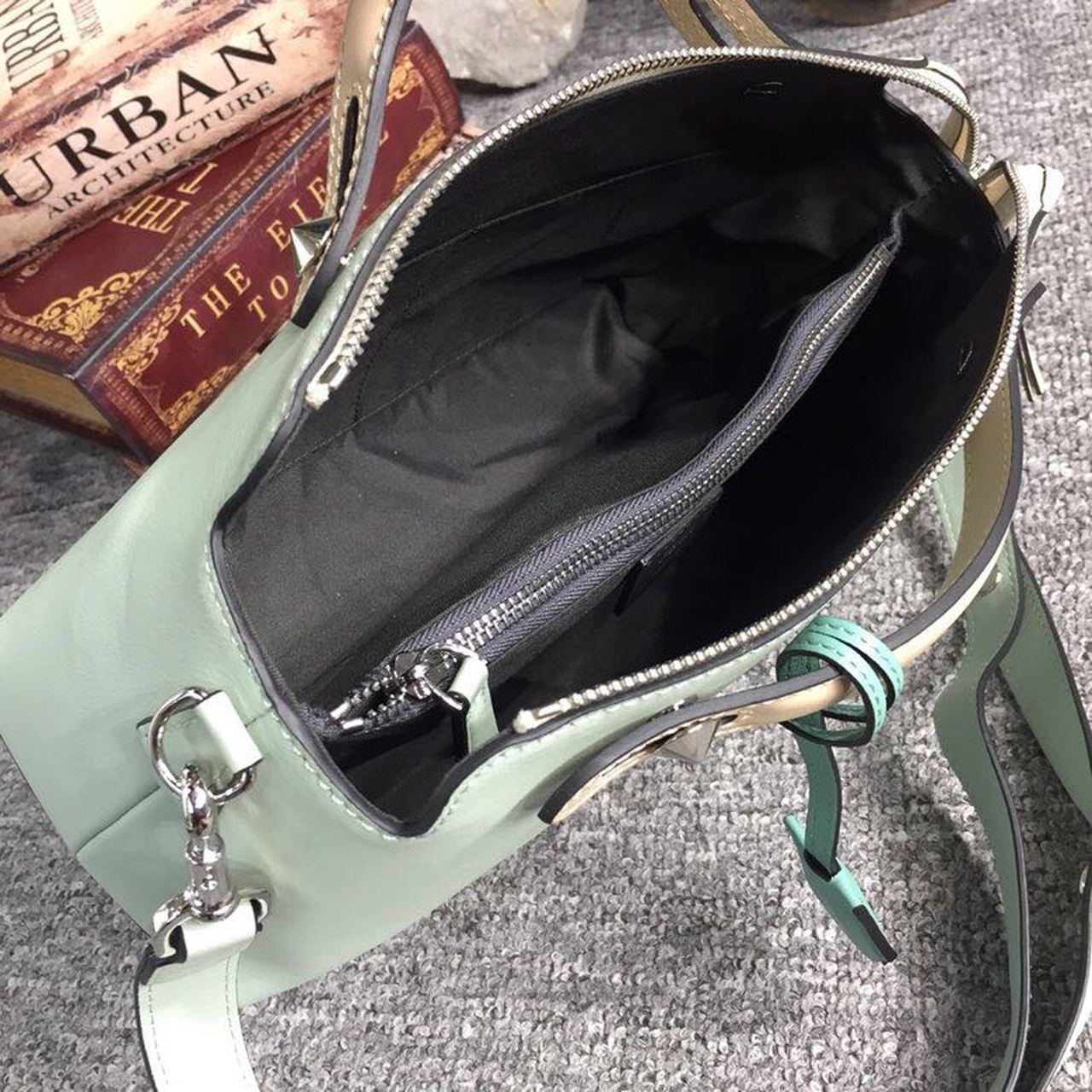 FI By The Way Medium Bag Mint Green For Women, Handbags, Shoulder And Crossbody Bags 10.6in/27cm FF 8BL1461