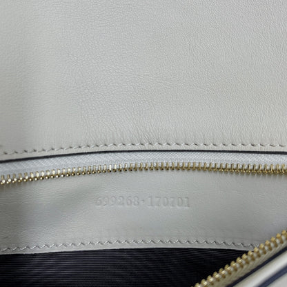 gg Blondie Shoulder Bag White For Women, Women&#8217;s Bags 11in/28cm gg 699268 UXX0G 9022
