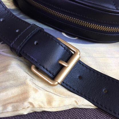 gg Marmont Belt Bag Black For Women 7in/18cm gg 476434