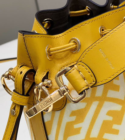 FI Mon Tresor Bag Yellow For Women, Handbags, Shoulder And Crossbody Bags 7.1in/18cm FF 8BS010