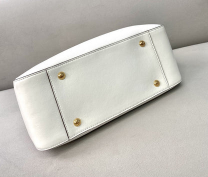 FI Small FF Tote Shoulder White Bag For Woman 30cm/12in